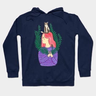 Cat on the head Hoodie